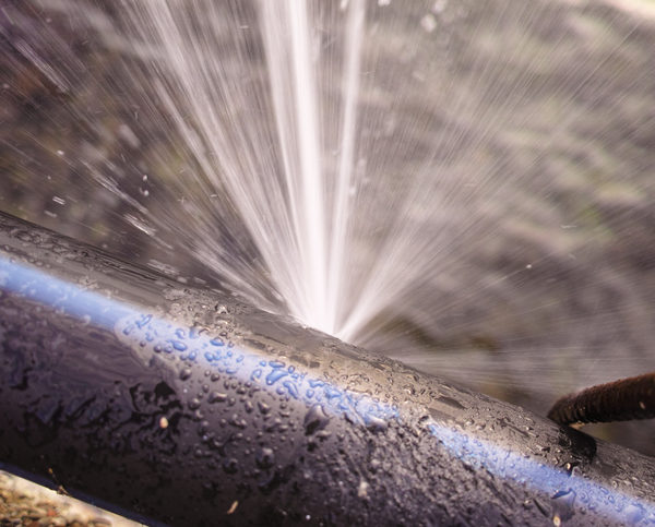 Water pipe burst using environmental monitoring