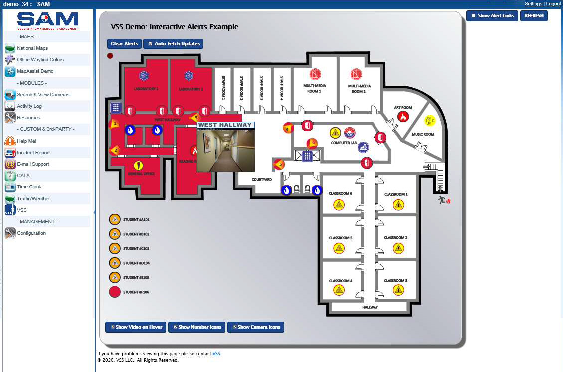 Interactive mapping of security devices_SAM