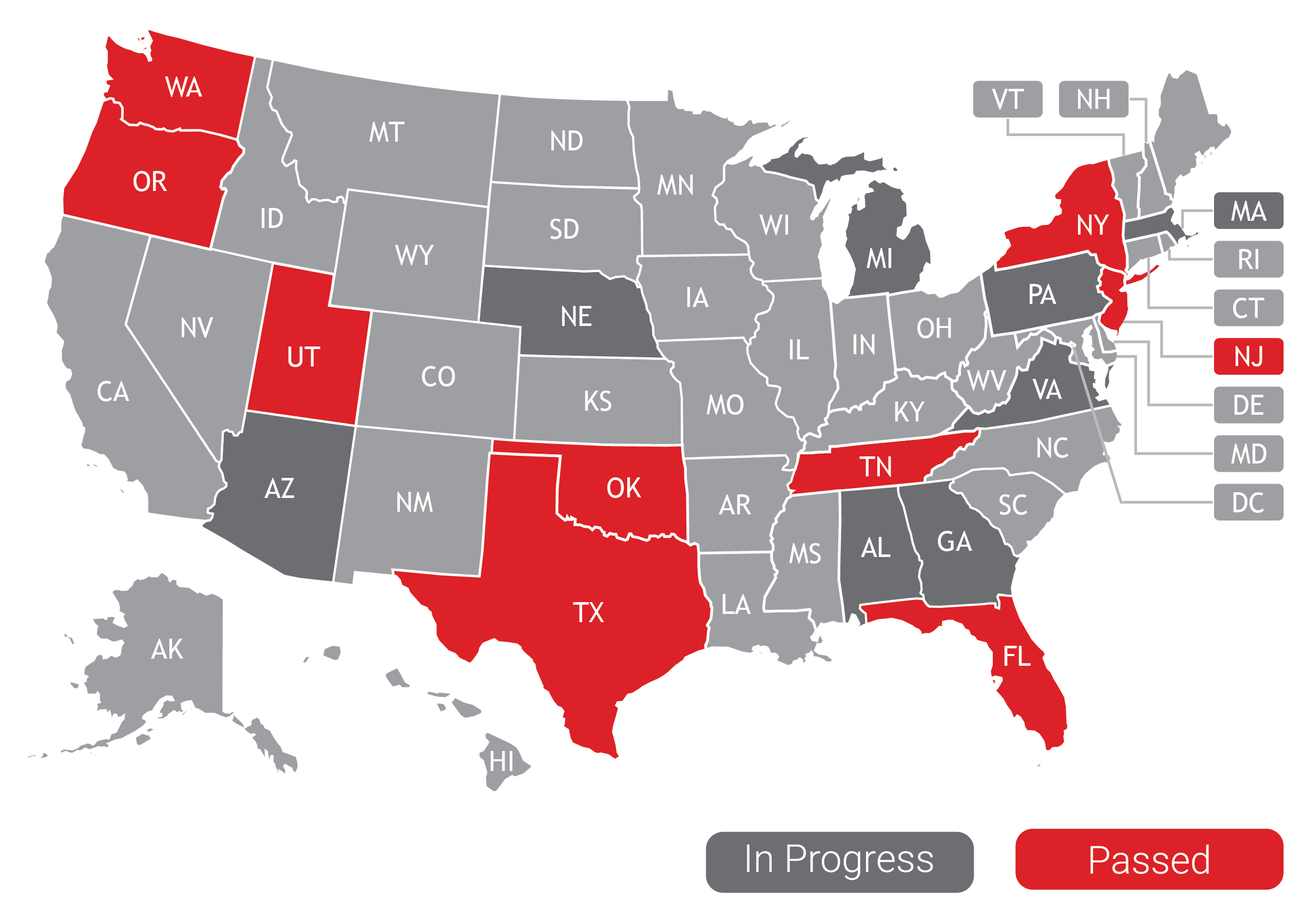 Alyssa's Law Map May 2025